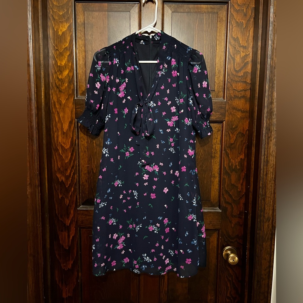 DKNY Navy Blue Floral Dress